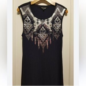 Express Dream Cotton Maya Motif Tank Top